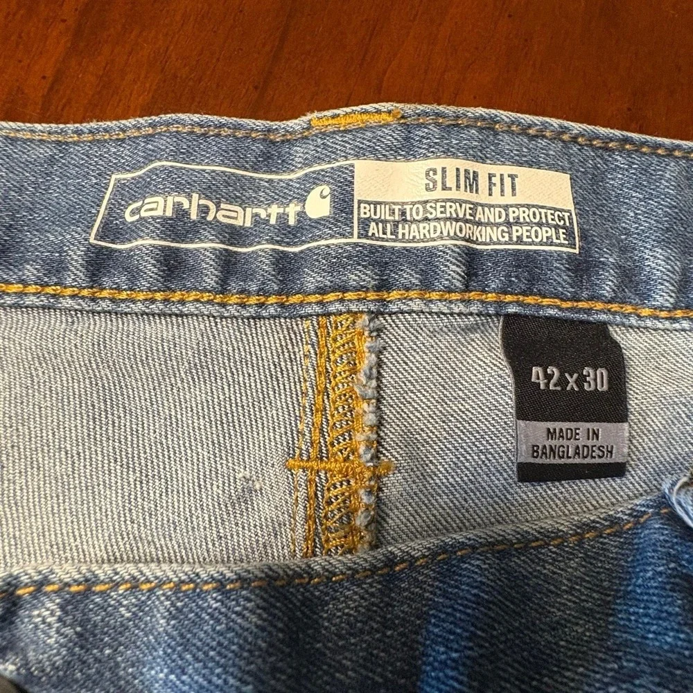 Carhartt Slim Fit Light Wash Jeans Men's 42x30